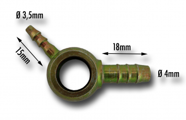Doppelringnippel ( Ø12mm ) für Bosch Einspritzpumpen mit 3,5mm und 4mm Nippel